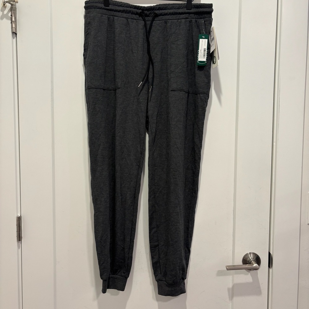 Threads 4 Thought Mens Joggers Large Charcoal Grey Fleece‎ Sweatpants NWT